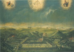 オーストリアのマリアツェルで1677年に作られたチェコの町トシェビッチの絵画